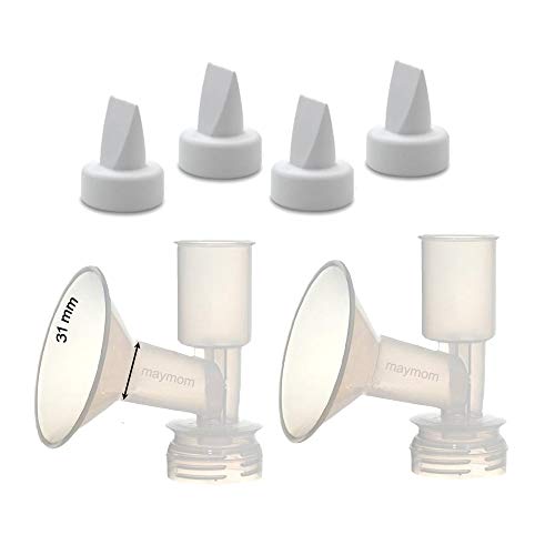 Maymom Kit de brida de repuesto grande para Ameda Purely Yours, Ultra Breastpump brida 31 mm, con pato; fabricado por Maymom