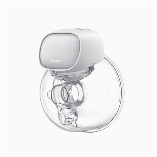 Paruu Extractor de leche portátil X1, pantalla LED eléctrico manos libres, 2 modos y 9 niveles ajustables para bombeo, extractor de leche...