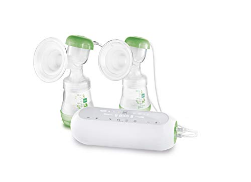 MAM Extractor de leche 2 en 1, uso flexible como extractor de leche manual o extractor de leche eléctrico y para bombeo por ambos lados,...