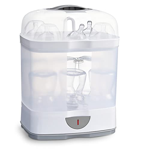 Chicco SterilNatural Esterilizador de Biberones 2 en 1, Esterilizador Natural de Vapor con 2 Configuraciones, Rápido y Fácil de Usar,...