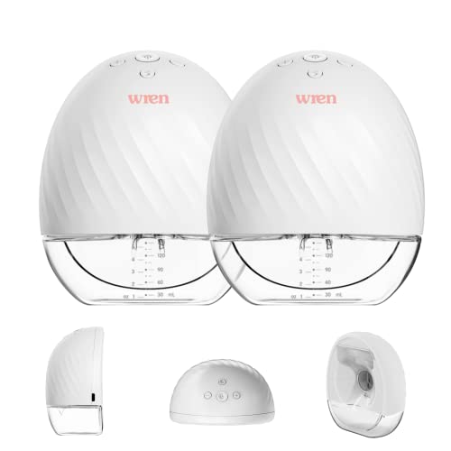 Extractor de leche eléctrico manos libres de Wren | Extractor de leche portátil portátil, inalámbrico y recargable, bajo ruido y...