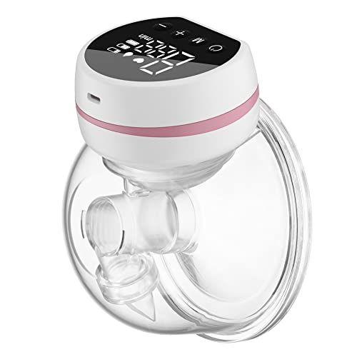 Extractor de leche portátil, bomba manos libres LCD, 3 modos y 9 niveles ajustables para un bombeo cómodo, bomba de lactancia materna...