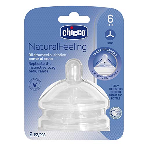 CHICCO TETINA ANTICOLICOS NATURAL FEELING PAPILLA 6M+ 2 UDS