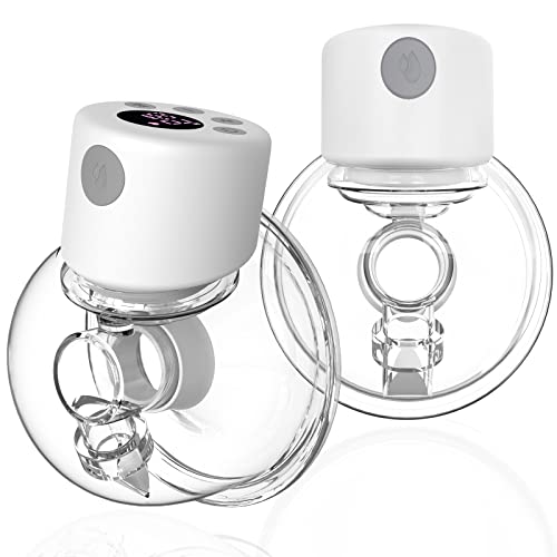Extractor de leche eléctrico de doble uso, extractor de leche portátil manos libres sin dolor con modo de masaje y pantalla LCD, 2 modos y...