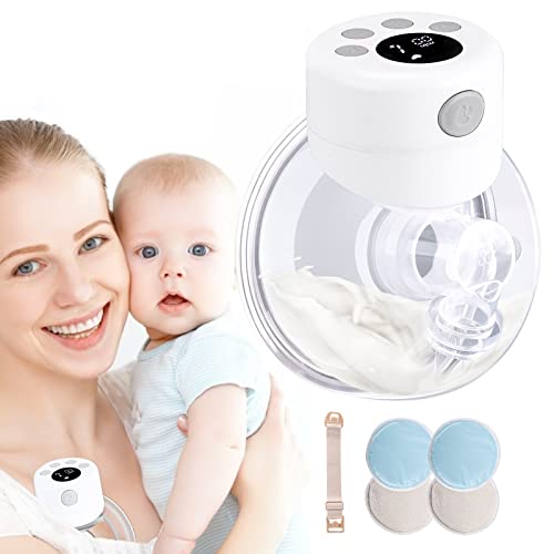 Sacaleches Eléctrico, Extractor de Leche Materna para Amamantar y Masaje de Lactancia, Sacaleches Inalambrico Portátil para 2 Modos y 9...