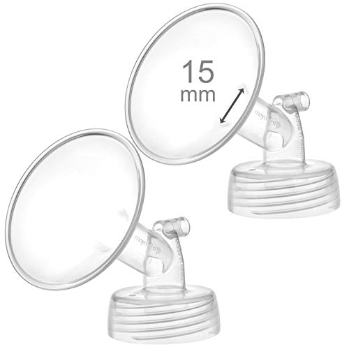 Maymom - Bomba de boca ancha para bombas Spectra S1/S2 (2 unidades, 15 mm, incluye brida de cuello ancho)