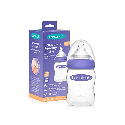 Lansinoh mOmma Bottle with NaturalWave Nipple, 5 Ounce