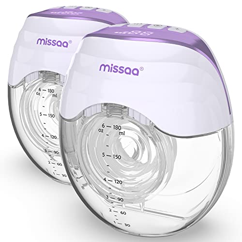 MISSAA Sacreches Eléctricos, Eficiente Extractor de Leche Materna Con 3 Modos y 8 Niveles, Sacreches Eléctricos Bilaterales Para la...