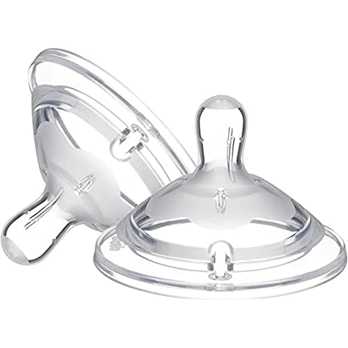 Chicco NaturalFeeling - Tetina inclinada de silicona con flujo rápido para bebé de 6 meses + , 2 unidades