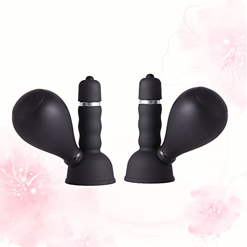 Sacaleches de Silicona masajeador para Mujeres Placer Pareja 2pc - Negro
