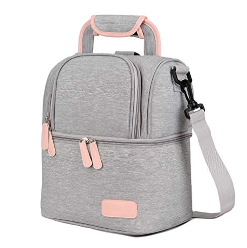 Mengshen Leche Materna a Prueba de Agua Mochila con biberón para bebés - Lonchera portátil con Aislamiento térmico/Gran Capacidad...