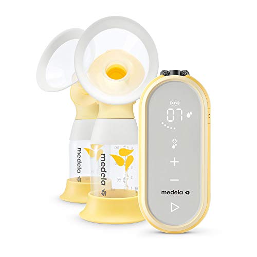 Medela Freestyle Flex - Bomba de leche doble, diseño suizo compacto con puerto de carga USB para viajes, con capuchas Medela PersonalFit...