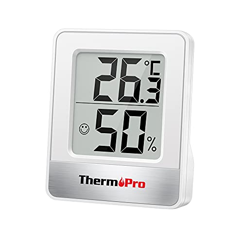 ThermoPro TP49 Mini Termómetro Higrómetro Digital Termohigrómetro de Interior Medidor de Temperatura y Humedad para Medir Ambiente del...