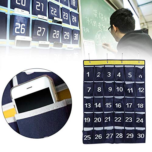 Niiyen Bolsa de Almacenamiento para teléfono móvil, 30 Bolsillos Bolsa de Almacenamiento para Colgar en la Pared Soporte para teléfono...