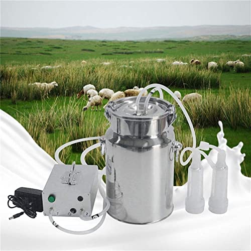 Ordeñadora de Cabras, Bomba de vacío pulsante, batería Recargable, Accesorios de ordeño de Cabras para Ganado Vacuno u ovino (ovejas 5L)...