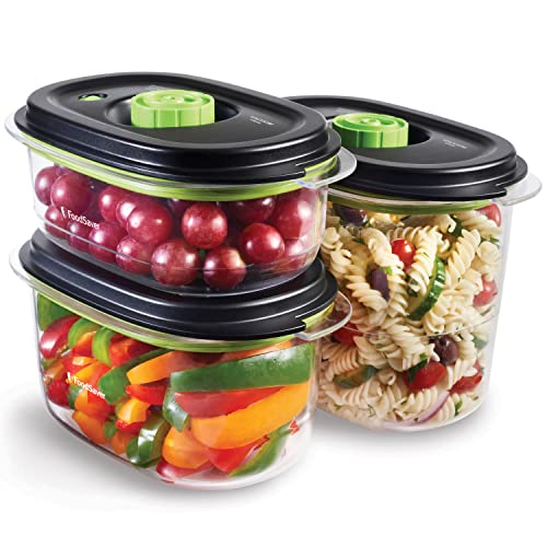 Recipiente para conservar y marinar al vacío FoodSaver | 700 ml, 1,2L y 1,8L | Hermético | Libre de BPA | A prueba de fugas | Apto...