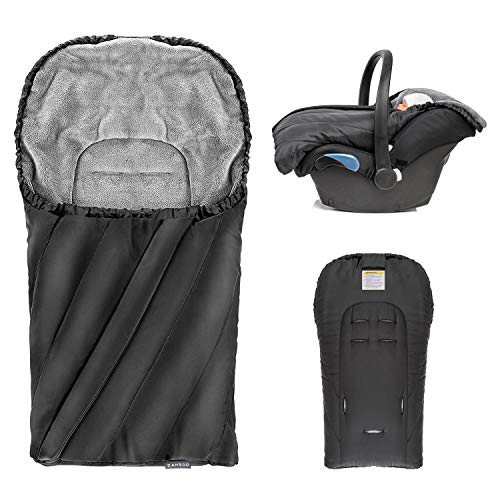 Zamboo Saco Grupo 0 Universal DELUXE - Saco Capazo Bebe Invierno con forro polar térmico - Saco Cuco bebe con capucha tipo momia y bolsa -...
