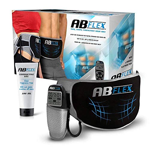 ABFLEX Electroestimulador Muscular tonificar la Zona Abdominal, Mando a Distancia para un Ajuste rápido y Sencillo, 99 Niveles de...