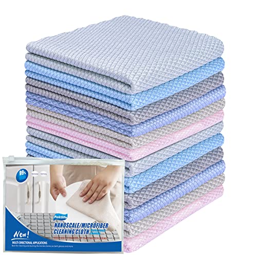 Bayeta de Limpieza de Microfibra,Paños de Microfibra Mágicos, Paños Ultrasuaves y Grandes de Primera Calidad para Cocina (25_x_25_cm Pack...