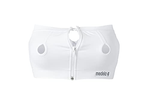Medela Easy Expression Sujetador de maternidad, color blanco, talla M